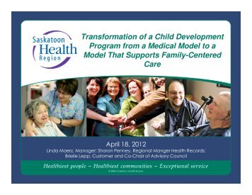 Transformation of a Child Development Program from a Medical ...