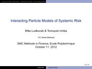 Interacting Particle Systems for Systemic Risk