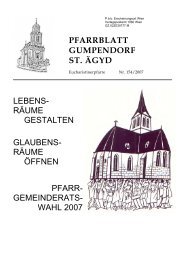 März 2007 - Die Homepage der Pfarre Gumpendorf St. Ägyd