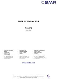 CBMR for Windows 6.2.1 Readmex - Cristie Data Products GmbH