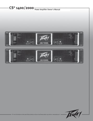 CSÂ® 1400/2000 - Peavey