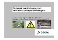 Sicherheit der Hochvolttechnik bei Elektro- und Hybridfahrzeugen