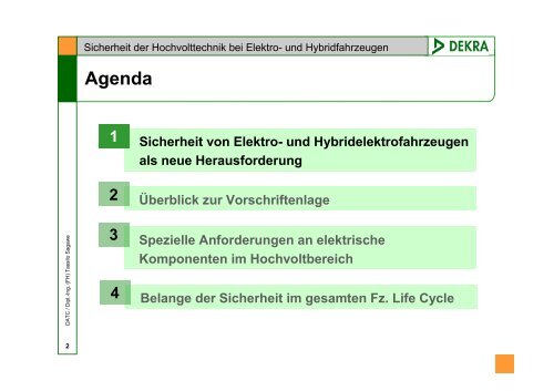 Sicherheit der Hochvolttechnik bei Elektro- und Hybridfahrzeugen