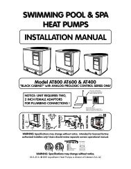 swimming pool & spa heat pumps - Solar Direct