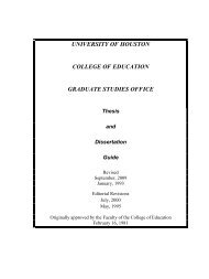 Thesis and Dissertation Guide - College of Education - University of ...