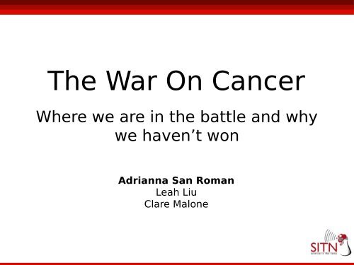 The War On Cancer