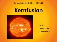 Kernfusion - Institut fÃ¼r Theoretische Physik I