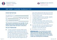 diet sheet / glucose tolerance test - Douglass Hanly Moir Pathology