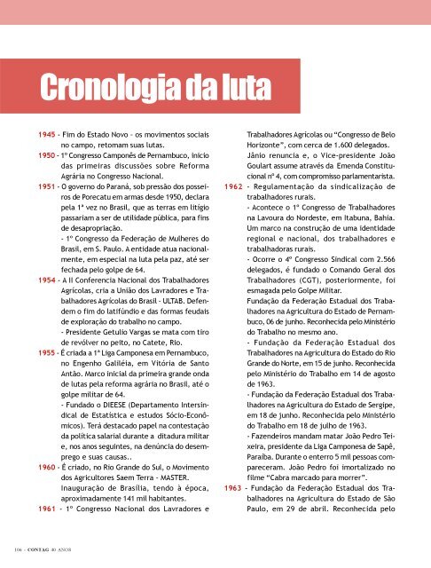 Revista 40 anos da Contag