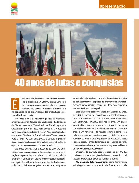 Revista 40 anos da Contag