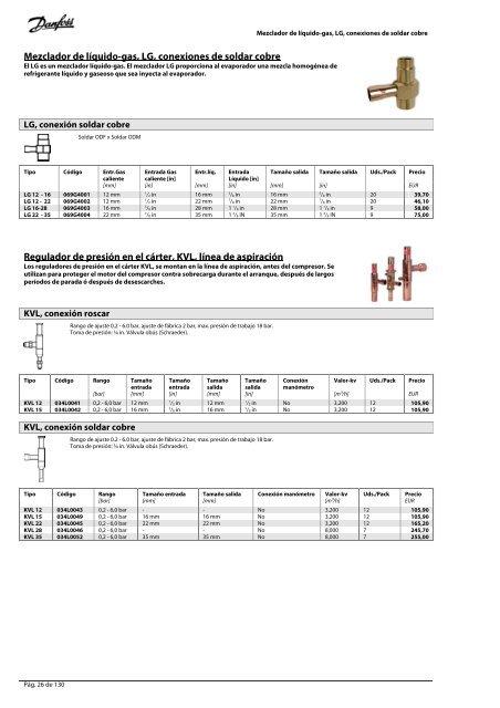 Refrigeração e Ar Condicionado Lista de Preços 2009 ... - Danfoss