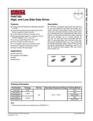 FAN7382 High- and Low-Side Gate Driver - Micros