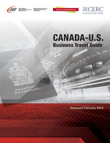 Canada-U.S. Business Travel Guide - Canadian Manufacturers ...