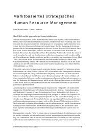 Marktbasiertes strategisches Human Resource Management. Peter