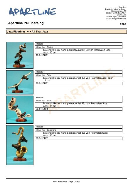 APARTLINE Apartline PDF Katalog - Eurotech Networks GMBH