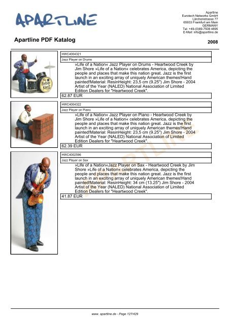 APARTLINE Apartline PDF Katalog - Eurotech Networks GMBH