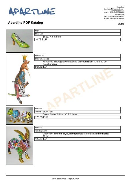 APARTLINE Apartline PDF Katalog - Eurotech Networks GMBH