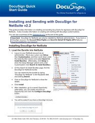 DocuSign for NetSuite Quick Start Guide