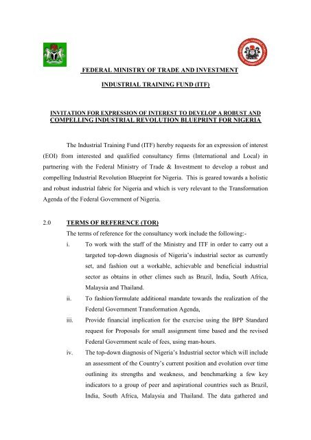 NOTICE OF EXTENSION OF CLOSING DATE FOR ... - ITF Nigeria