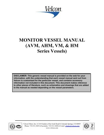 Monitor_Vessel_Manual.pdf - Velcon Filters
