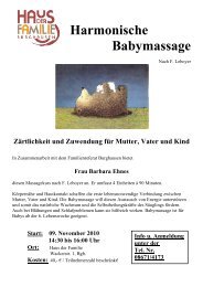 Harmonische Babymassage