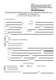 dichiarazione sostitutiva di atto notorio relativa alla proprieta