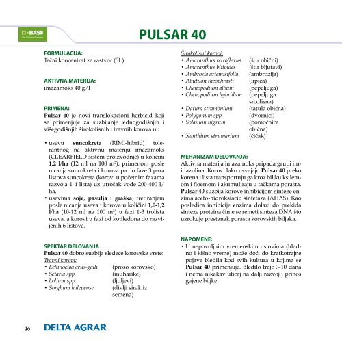 KATALOG PESTICIDA 2012 - Delta Agrar