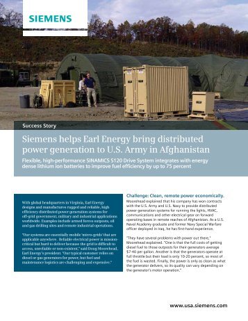 Siemens helps Earl Energy bring distributed power generation to US ...