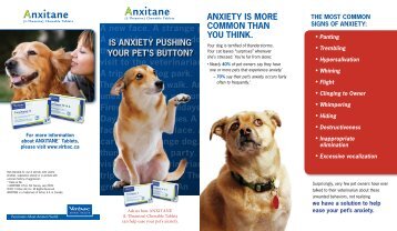 ANXITANE Tablets Client Brochure - Virbac Animal Health