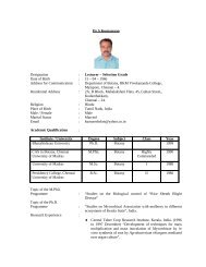 Dr S Kumaresan Designation : Lecturer â Selection Grade Date of ...