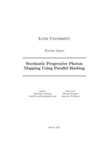 Stochastic Progressive Photon Mapping Using Parallel Hashing