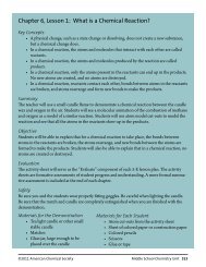 Chapter 6, Lesson 1: What is a Chemical Reaction? - Middle School ...