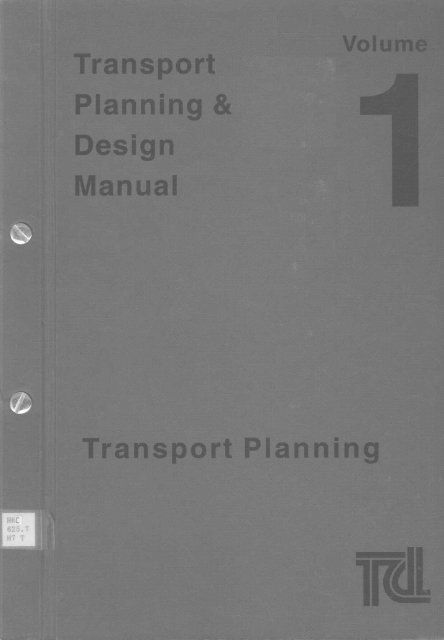 Transport Planning - HKU Libraries - The University of Hong Kong