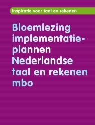 Bloemlezing Taal en Rekenen - Steunpunt taal en rekenen mbo