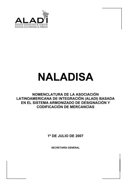 NALADISA - NOMENCLATURA DE LA ASOCIACIÃN ... - Intranet