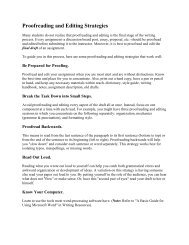 Proofreading and Editing Strategies - Ashford Writing