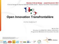 Minatec Ideas Laboratory presentation - ALCOTRA - Innovation