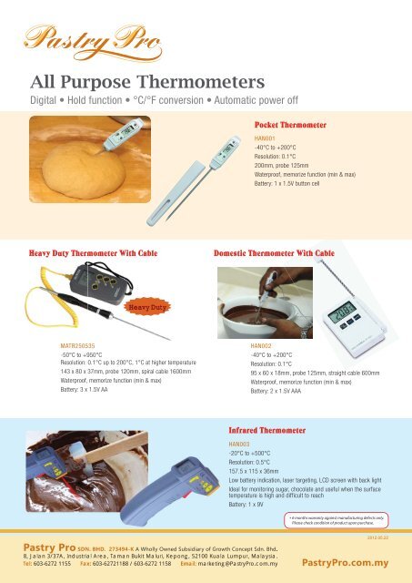 Purpose of sale thermometer