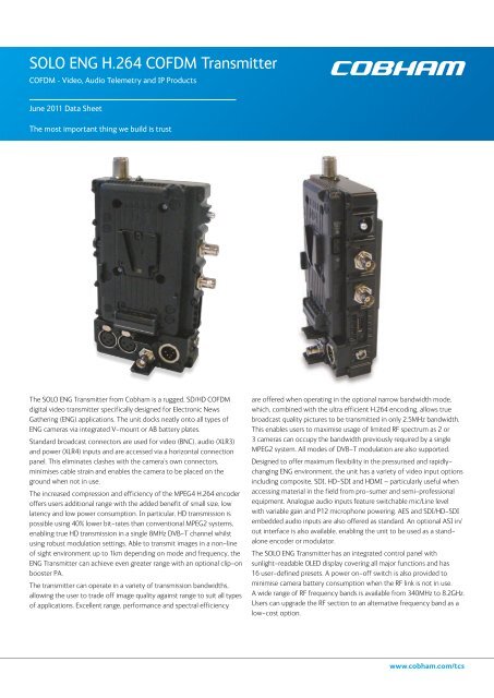 SOLO ENG H.264 COFDM Transmitter