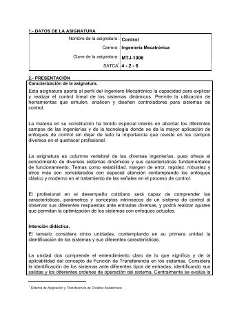 FA IMCT-2010-229 Control.pdf - Instituto TecnolÃ³gico de Matamoros