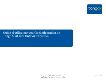 Guide d'utilisateur-Tango Mail avec Outlook Express