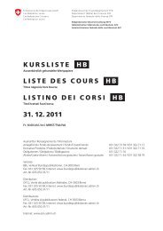 (PDF) KURSLISTE HB LISTE DES COURS HB LISTINO DEI