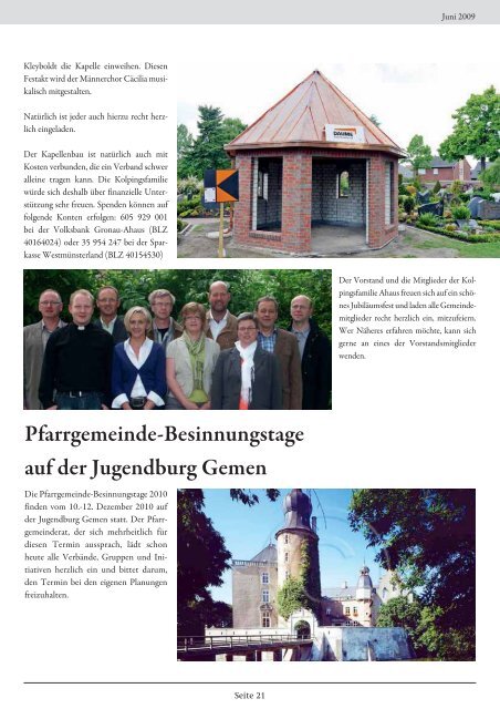 Pfarrbrief Sommer 2009 - Pfarrgemeinde St. Mariä Himmelfahrt