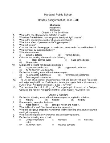 Hardayal Public School Holiday Assignment of ... - Educomp Online