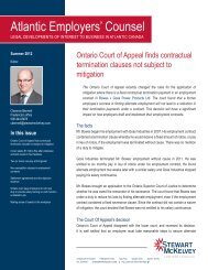 Download the Atlantic Employers' Counsel PDF ... - Stewart McKelvey