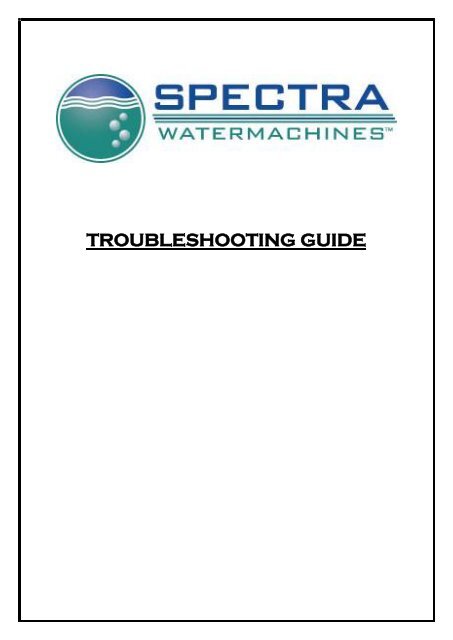 Spectra Watermakers: Troubleshooting Guide - Hybridenergy.com.au