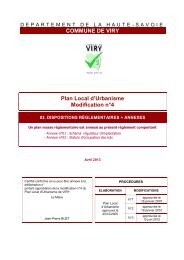 Dispositions réglementaires - Mairie Viry