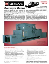 Conveyor Ovens - Grieve Corporation