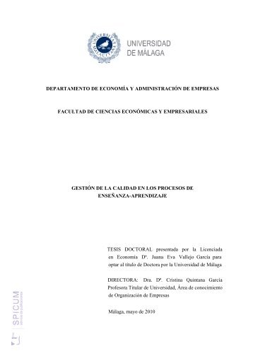 gestión de la calidad en los procesos de enseñanza-aprendizaje