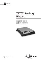 TE70X, TE70XP, TE77X and TE77XP User Manual ... - Hoefer Inc